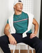 Tommy Hilfiger Corp Stripe Logo T-shirt In Blue