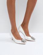 Asos Soya Bridal Embellished Kitten Heels - Cream