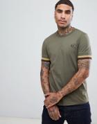 Fred Perry Bold Tipped T-shirt In Light Khaki - Green