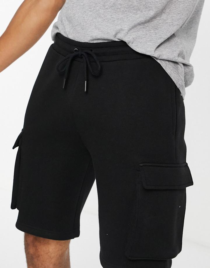 Topman Cargo Shorts In Black - Part Of A Set