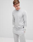 Only & Sons Sweatshirt With Arm Stripe - Gray