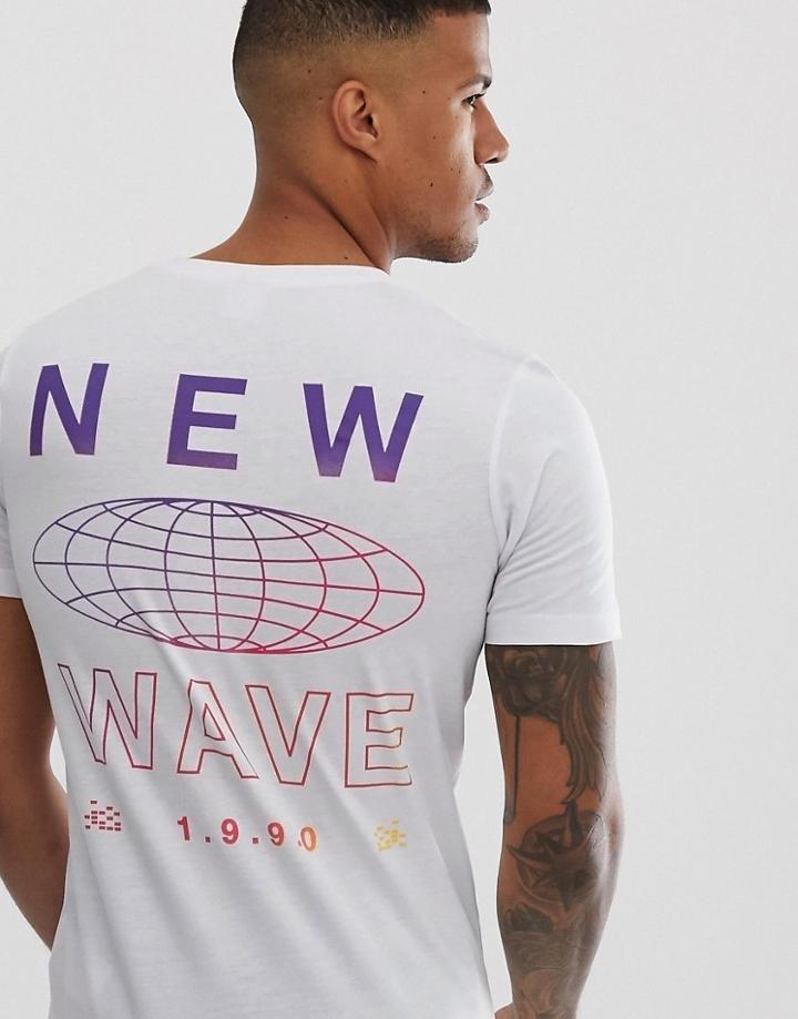 Jack & Jones Core T-shirt With Back Print In White