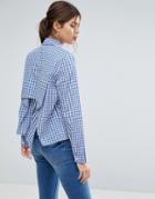 Asos Gingham Shirt With Open Back - Multi