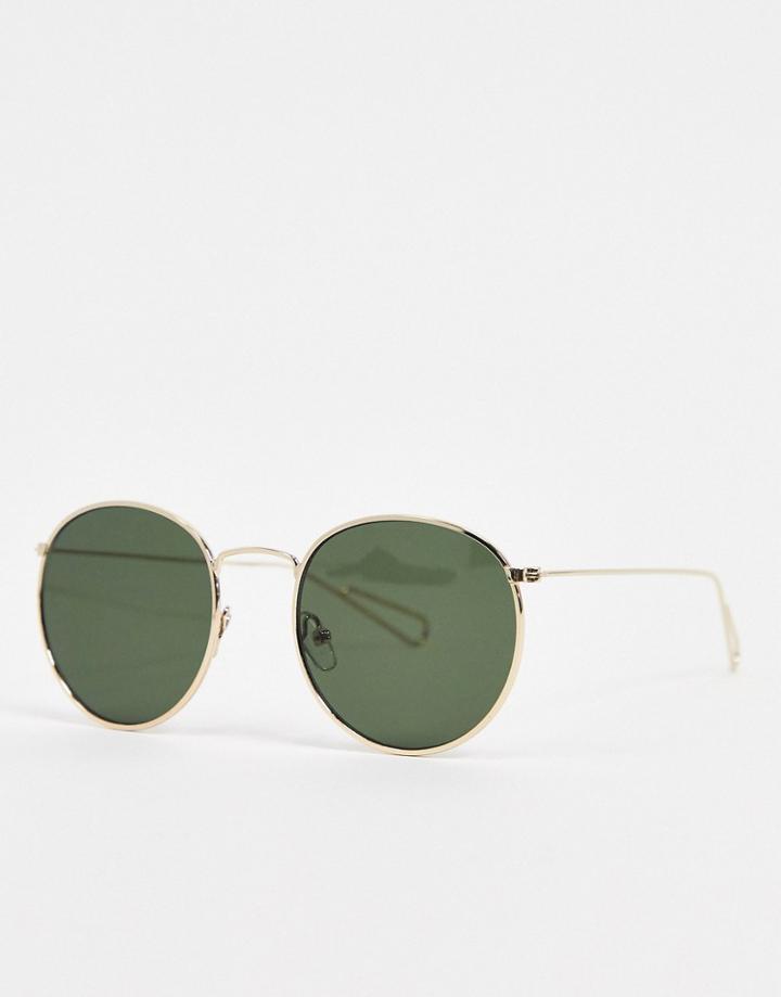 Weekday Round Sunglasses With Gold Frame-multi