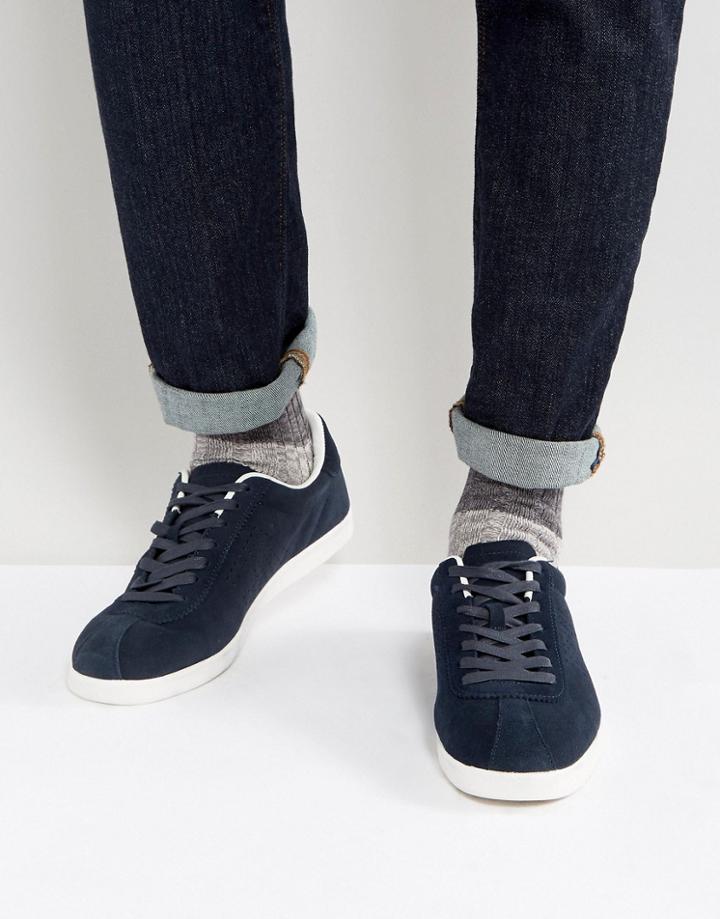 Lambretta Gazman Sneakers Navy Suede - Blue