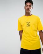 Granted T-shirt In Yellow With Caution Print - Yellow