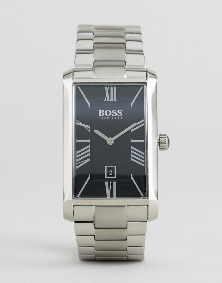Boss By Hugo Boss Admiral Classic Stainless Steel Square Watch - Silve