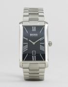Boss By Hugo Boss Admiral Classic Stainless Steel Square Watch - Silve