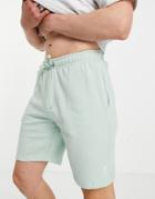 French Connection Jersey Shorts In Sage-green