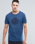 Pretty Green T-shirt With Applique Logo In Slim Fit Navy - Navy