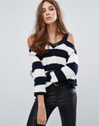 Vero Moda Cold Shoulder Sweater - Multi
