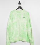 Collusion Unisex Oversized Sweatshirt With Scarf Print In Tie Dye-multi