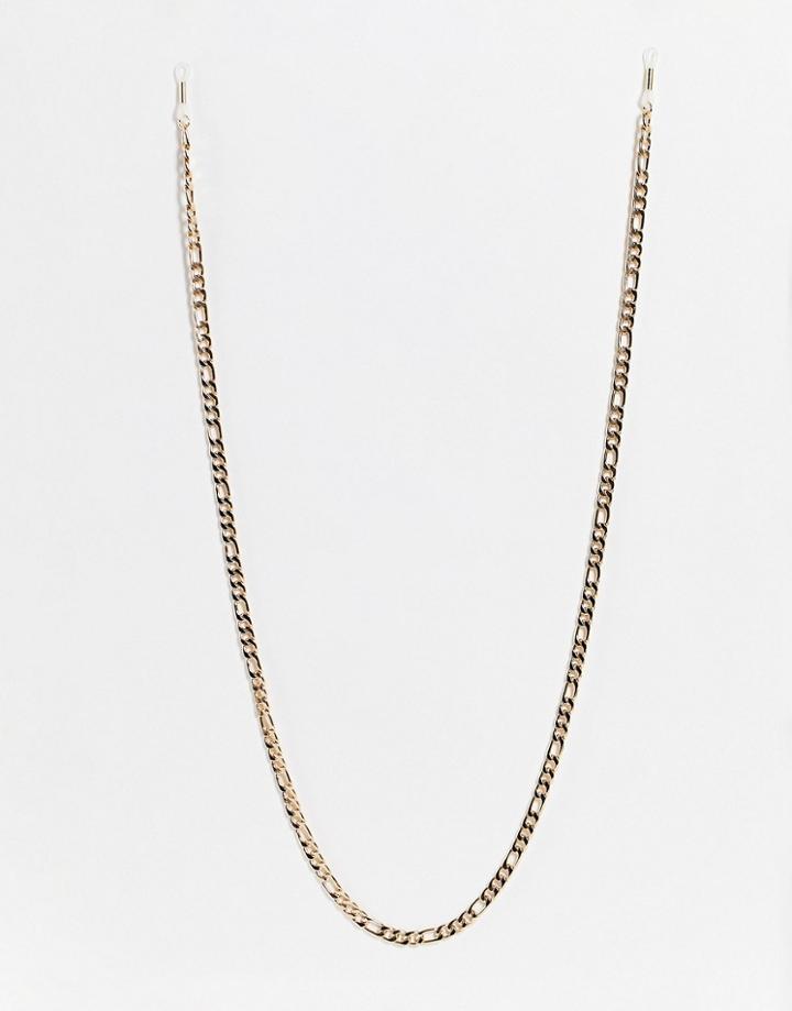 Asos Design Midweight Figaro Sunglasses Chain In Gold Tone