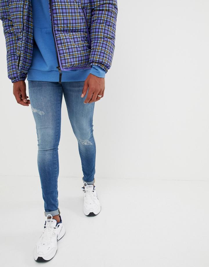 Dr Denim Kissy Extreme Muscle Jeans In Vagabond Blue - Blue