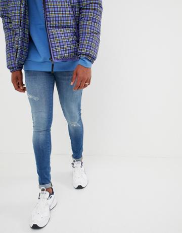 Dr Denim Kissy Extreme Muscle Jeans In Vagabond Blue - Blue