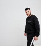 Asos Design Plus Sweatshirt With Studs - Black