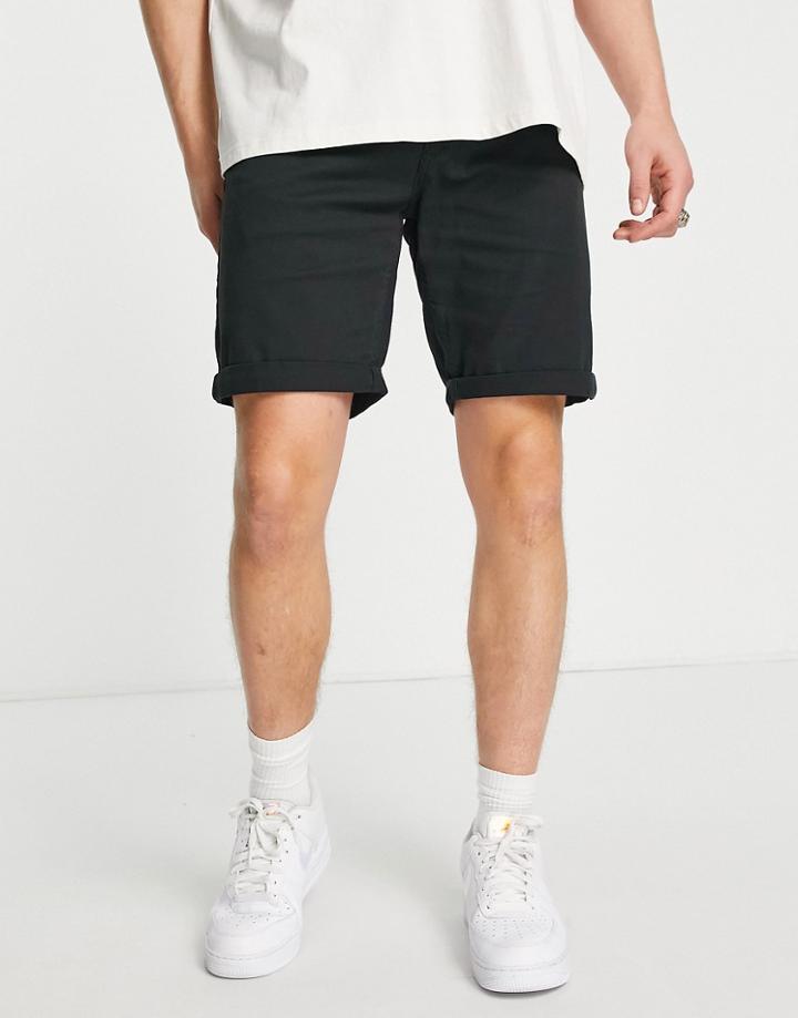 Jack & Jones Intelligence Slim Fit 5 Pocket Shorts In Black