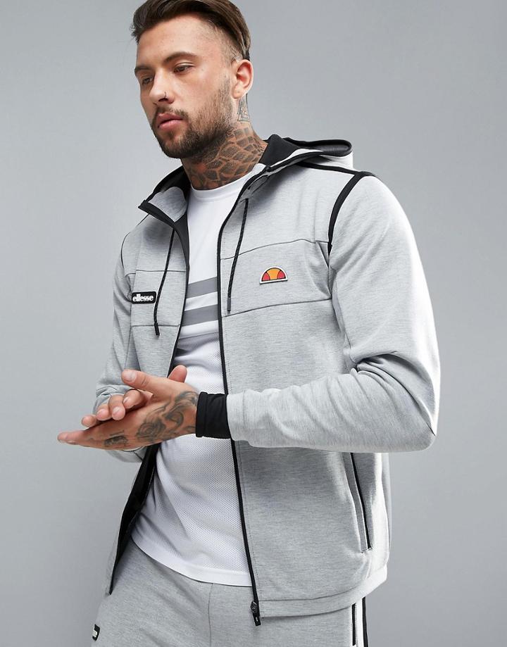 Ellesse Sport Zip Through Hoodie - Gray