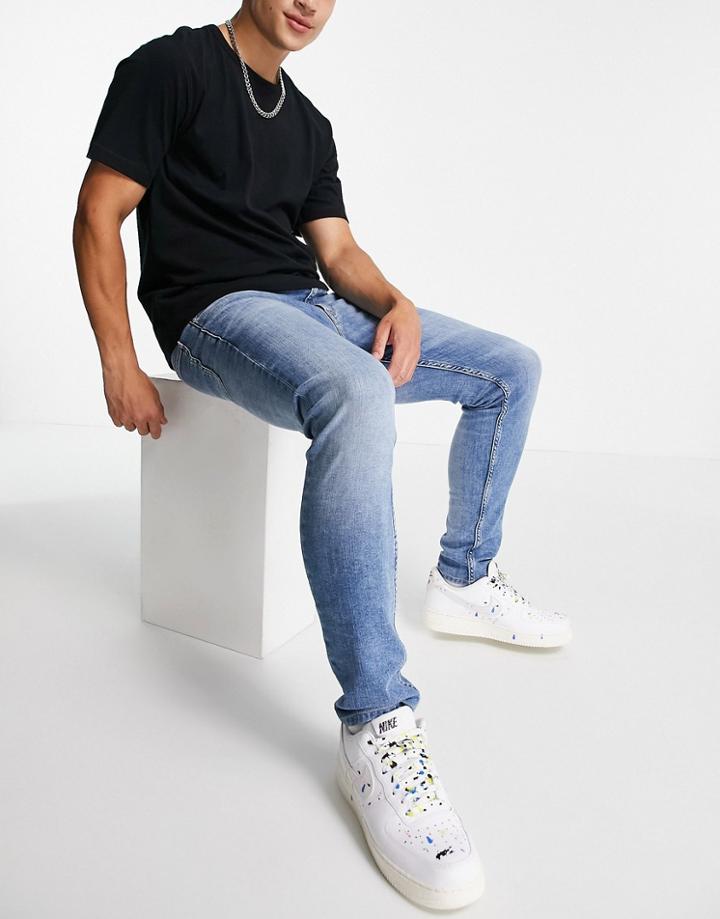 Calvin Klein Jeans Skinny Fit Jeans In Light Wash-blues