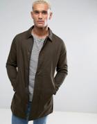 Brave Soul Classic Trench With Check Lining - Green