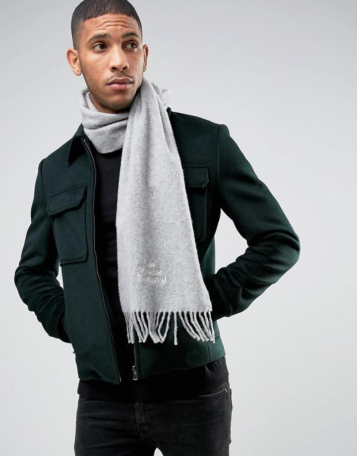 Vivienne Westwood Logo Scarf - Gray