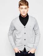 Farah Tallow Wool Basic Cardigan - Gray