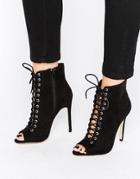 New Look Lace-up Shoe Boot - Black