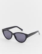 Quay Australia Rizzo Slim Cat Eye Sunglasses - Black