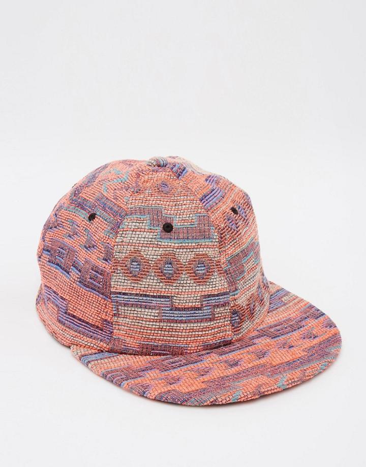 Asos Festival Vintage Baseball Cap In Jacquard - Multi