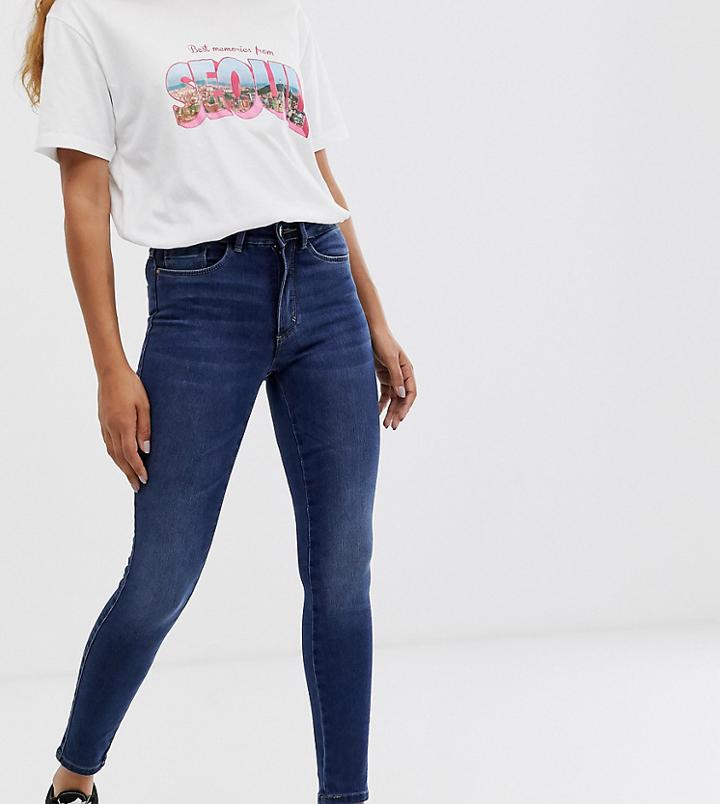 Only Petite Royal High Waist Skinny Jean In Blue