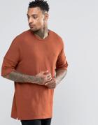 Criminal Damage T-shirt With Dropped Shoulder - Orange