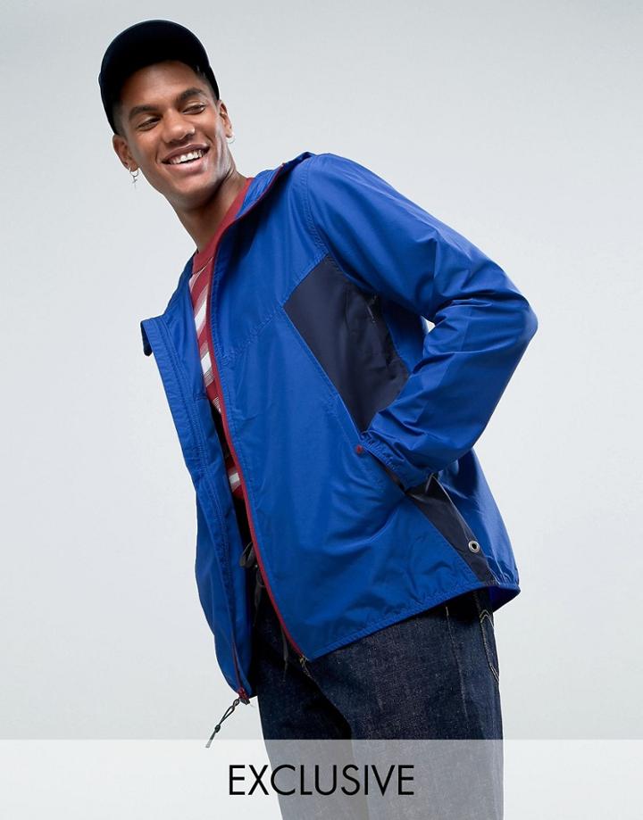 Herschel Voyage Packable Wind Runner Jacket In Blue/navy Uk Exclusive - Blue