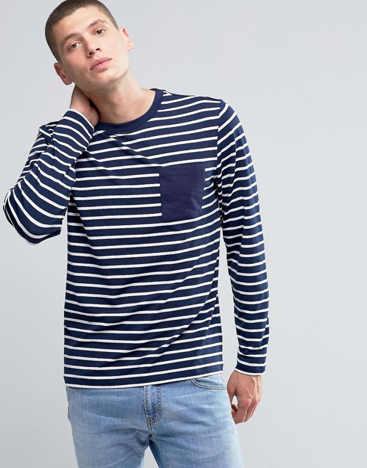 Another Influence Long Sleeve Striped T-shirt - Navy