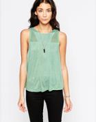 Rvca Racer Back Tank Top - Seagrass
