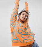 Puma Exclusive To Asos Hoodie With All Over Logo In Orange - Orange