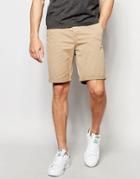 New Look Slim Chino Shorts In Stone - Stone