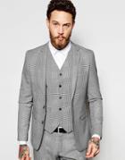 Feraud Large Prince Of Wales Check Suit Jacket - Black