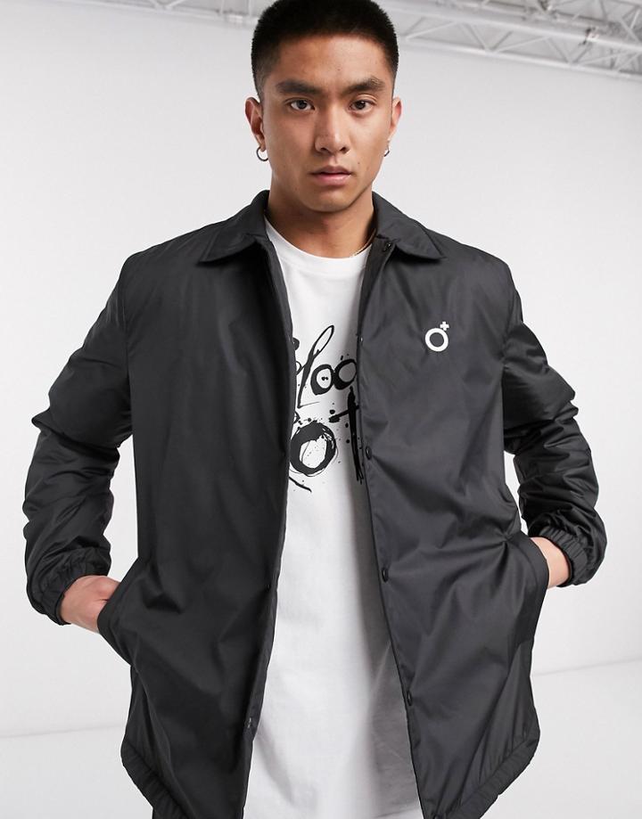 Blood Brother Popper Coach Jacket In Black