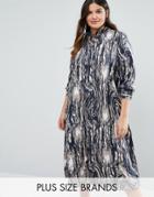 Koko Plus Longline Shirt Dress - Multi