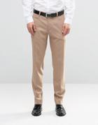 Asos Skinny Smart Pants In Light Brown - Cumin