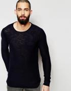 Only & Sons Knitted Sweater With Pocket - Navy