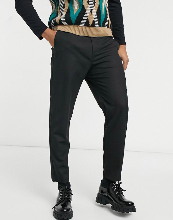 Bershka Tailored Pants In Black