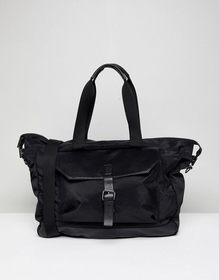 Stradivarius Carryall In Black - Black