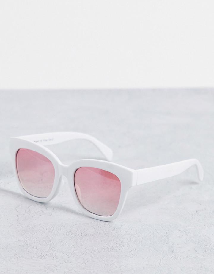 Aj Morgan Resplendid Square Lens Sunglasses-white