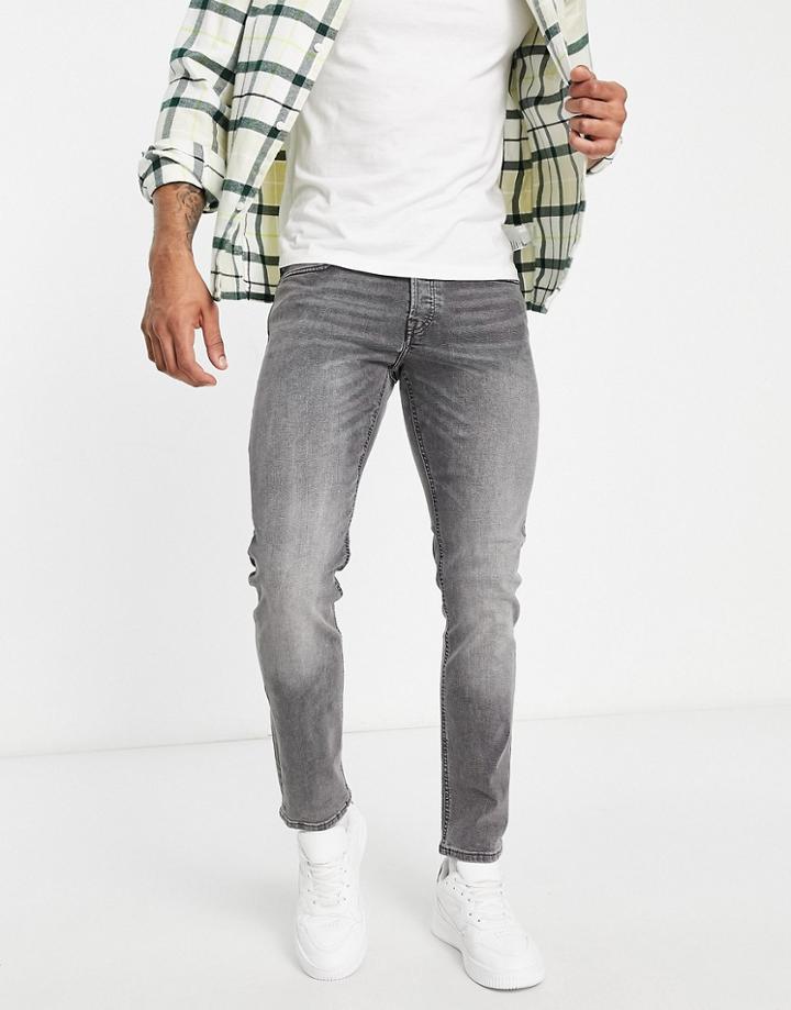 Jack & Jones Intelligence Glenn Slim Fit Jean In Gray Wash