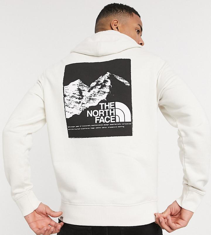 The North Face Back Print Graphic Hoodie In White Exclusive To Asos