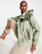 Columbia Flash Challenger Windbreaker Jacket In Khaki-green