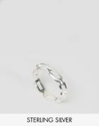 Asos Sterling Silver Chain Link Ring - Silver