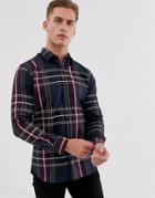 Selected Homme Smart Check Shirt In Slim Fit - Navy