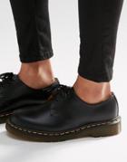 Dr Martens 1461 3-eye Gibson Flat Shoes - Black Smooth